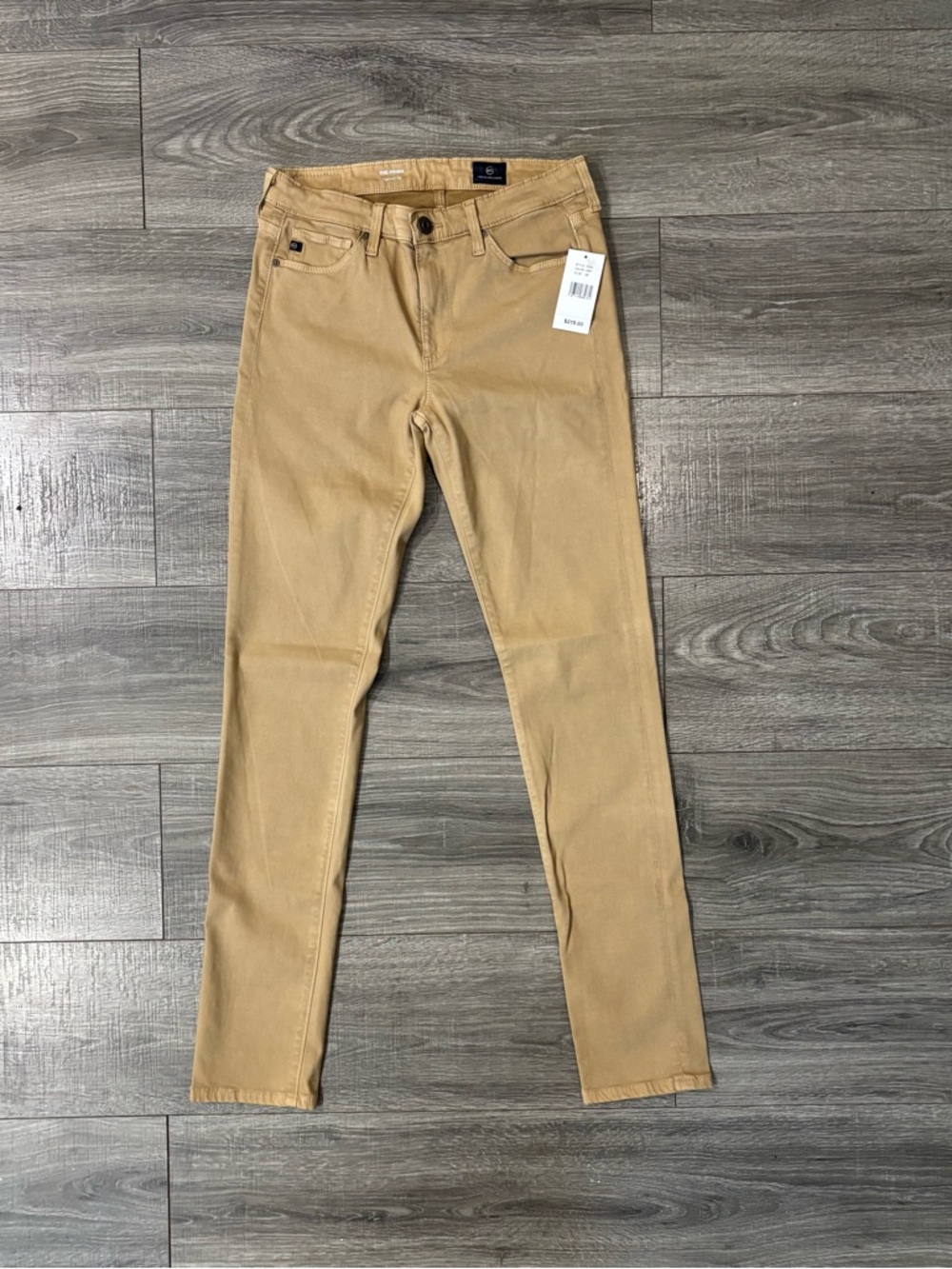 AG The Prima Cigarette Leg Jeans Tan Khaki NWT Slim Straight size 26